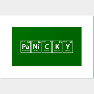 Panicky (Pa-Ni-C-K-Y) Periodic Elements Spelling Posters and Art